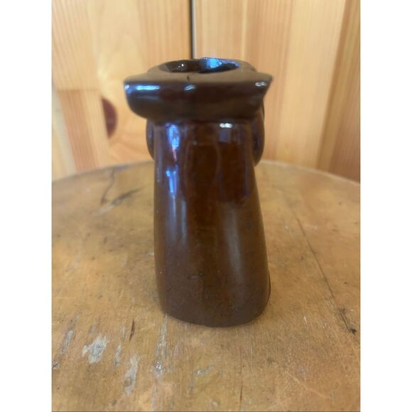 LONGSHOT HORSE BROWN TERRA COTTA SHOT GLASS 3.5” Tall Japan (5868) - Picture 4 of 6